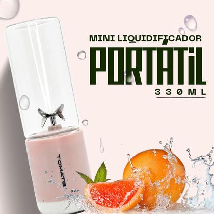 Imagem de Mini Liquidificador Mixer Portátil Copo De Vidro Para Shakes USB - 330ml
