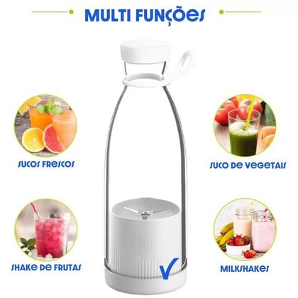 Imagem de Mini Liquidificador Portátil Elétrico 420ml Recarregável