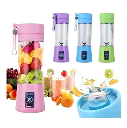 Imagem de Mini Liquidificador Portátil Recarregável Pratico 6 Lâminas Cores Variadas