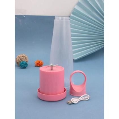 Imagem de Mini Liquidificador Portátil Squeeze 400ml USB Rosa - Quanhe