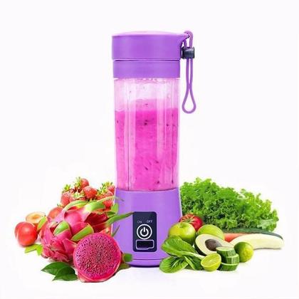 Imagem de Mini Liquidificador Shake Portátil Usb Recarregável Celular - Roxo