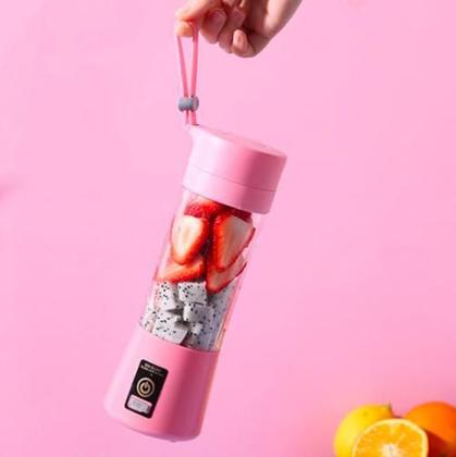 Imagem de Mini Liquidificador Usb Rosa Para Frutas E Suco