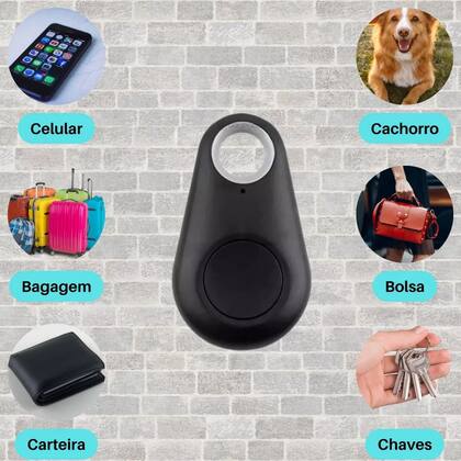 Imagem de Mini Localizador Smart Tag Rastreador  Cor Preto iOs Android