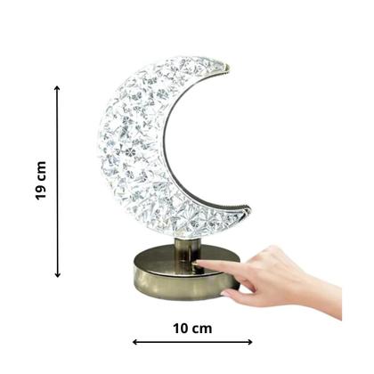 Imagem de Mini Luminária LED de Lua com USB Luz Fria Quente e Mista 19cm