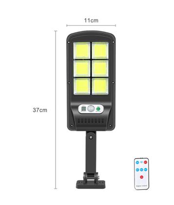 Imagem de Mini Luminaria Poste Rua Parede Solar Sensor 128 cob Com Controle