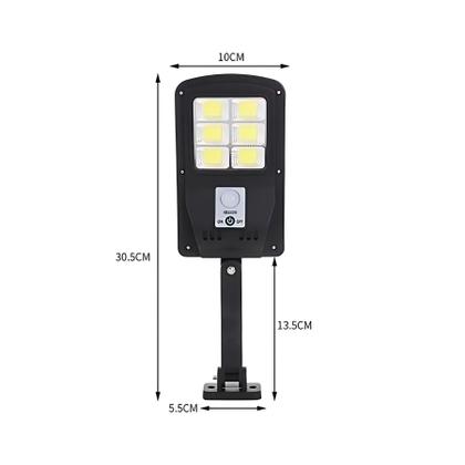 Imagem de Mini Luminária Solar Poste Rua Parede Refletor Sensor 48 Cob