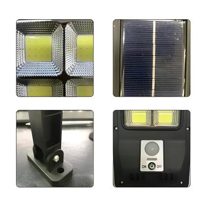 Imagem de Mini Luminária Solar Poste Rua Parede Refletor Sensor 48 Cob