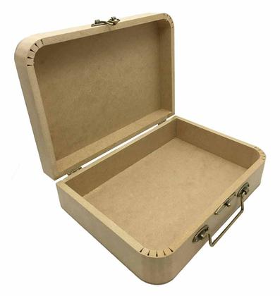Mini Maleta Mdf Alça Metal C/ Fecho E Dobradiça - P 21X15X6 - Atelie Arte Coisas Imagem de Mini Maleta Mdf Alça Metal C/ Fecho E Dobradiça - P 21X15X6