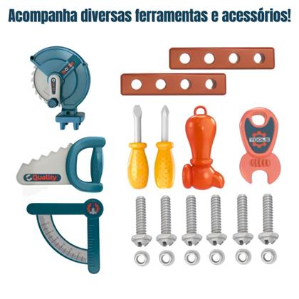 Imagem de Mini Maleta Oficina De Ferramentas Infantil 3x1 Completa Portátil