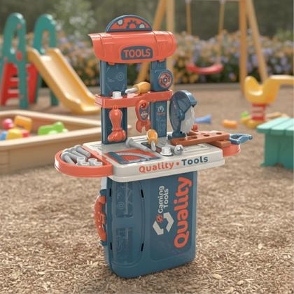 Imagem de Mini Maleta Oficina De Ferramentas Infantil 3x1 Completa Portátil