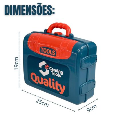 Imagem de Mini Maleta Oficina De Ferramentas Infantil 3x1 Completa Portátil