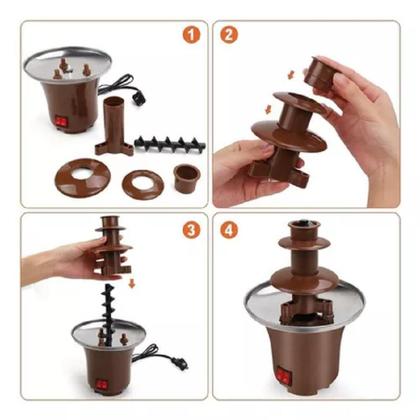 Imagem de Mini Máquina Chocolate Cascata Fondue Panela Elétrica 60W