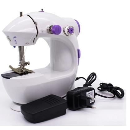 Imagem de Mini máquina de costura Completa Máquina De Costura Elétrica Portátil Compacta  para artesanato