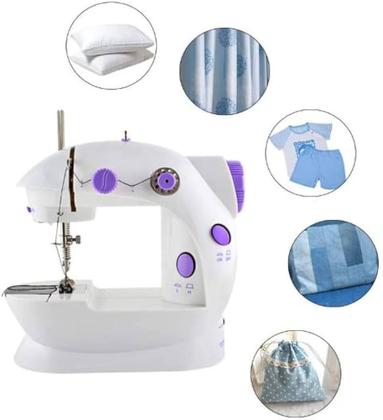 Imagem de Mini máquina de costura Completa Máquina De Costura Elétrica Portátil Compacta  para artesanato