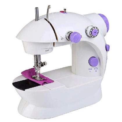 Imagem de Mini Máquina De Costura Elétrica Reta Portátil Com Pedal 110v 220v