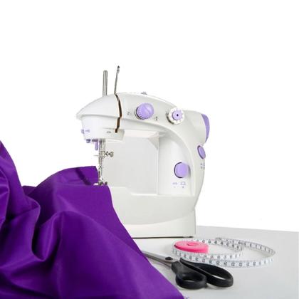 Imagem de Mini Máquina De Costura Elétrica Reta Portátil Com Pedal 110v 220v