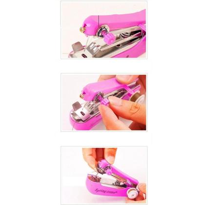Imagem de Mini Maquina De Costura Manual Portátil De Mão Pratico Linha