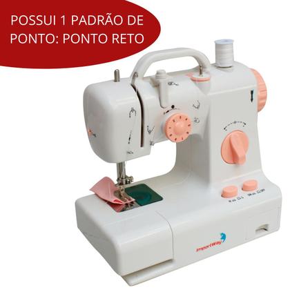 Imagem de Mini Máquina de Costura Portátil Bivolt 2 Velocidades Rebobina