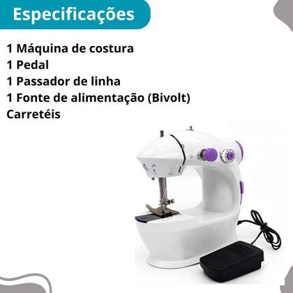 Imagem de Mini Máquina de Costura Portátil, Prática e Eficiente para Uso Diário