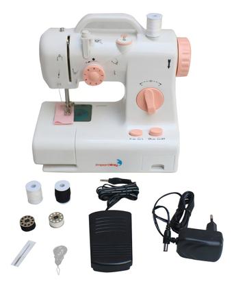Imagem de Mini Máquina De Costura Reta ImportWay Portátil - Branco 2 Velocidades