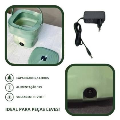 Imagem de Mini Máquina de Lavar Dobrável: Praticidade e Eficiência em um Design Compacto