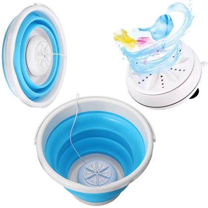 Imagem de Mini máquina de lavar portátil lavagem ultrassônica lavagem com Balde 3 litros
