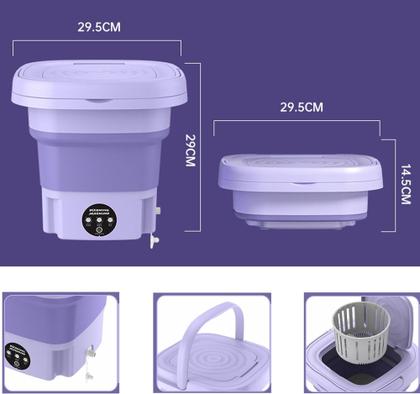 Mini m&aacute;quina de lavar roupa dobr&aacute;vel port&aacute;til autom&aacute;tica viagem bivolt -  Noveve - Mini M&aacute;quina de Lavar - Magazine Luiza