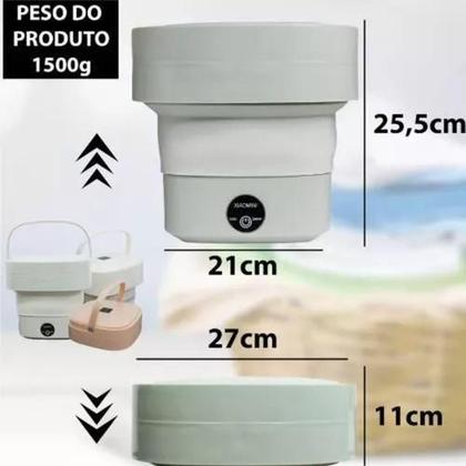 Imagem de Mini Máquina de Lavar Roupas Dobrável USB Inovação em Lavagem