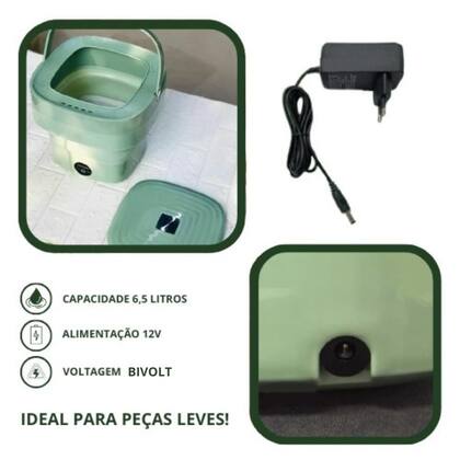Imagem de Mini Máquina de Lavar Roupas Íntimas Portátil Bivolt: Cuidado Delicado para Suas Peças Mais Sensíveis