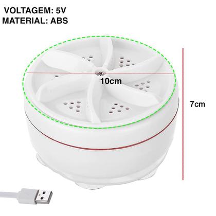 Imagem de Mini Máquina De Lavar Roupas Panos No Balde Lavanderia Usb Portátil 1kg