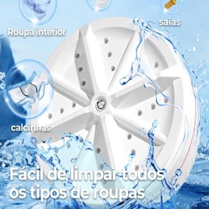 Imagem de Mini maquina de lavar roupas portatil multiuso usb compacta para balde bacia panos louças toalhas