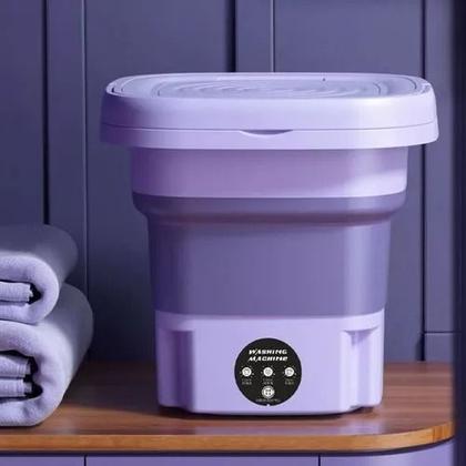 Imagem de Mini Máquina De Lavar Silenciosa Dobrável Portátil 9 Litros