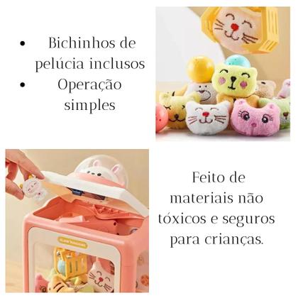 Imagem de Mini Máquina de Pelúcias - Controle Seus Bichinhos com Joystick