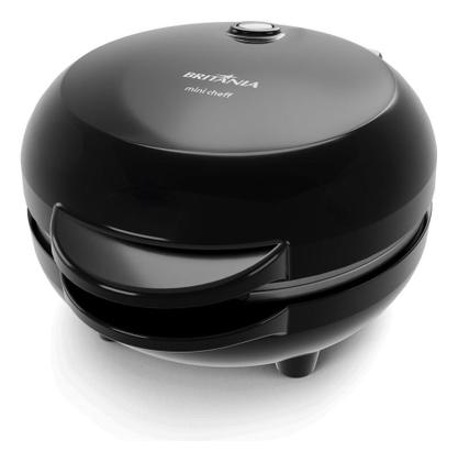 Imagem de Mini Máquina de Waffle BWM01A 550W com Chapas Antiaderentes Preta Britânia