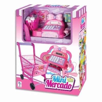 Imagem de Mini Mercado Infantil Caixa Registradora e Carrinho Compras - Fenix
