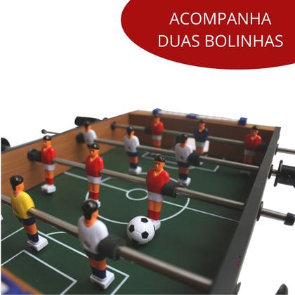 Imagem de Mini Mesa Pebolim Brinquedo Infantil Com Bolinhas E Marcador