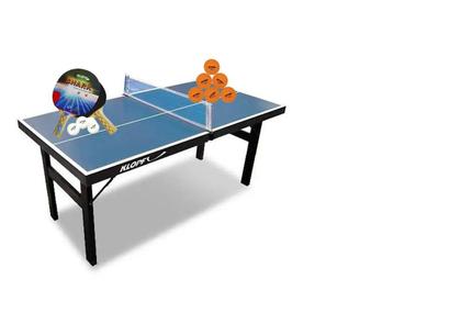 Imagem de MINI MESA PING PONG Júnior MDP 12mm KLOF 1003 + Kit 5055 + Kit 6 Bolinhas Laranja