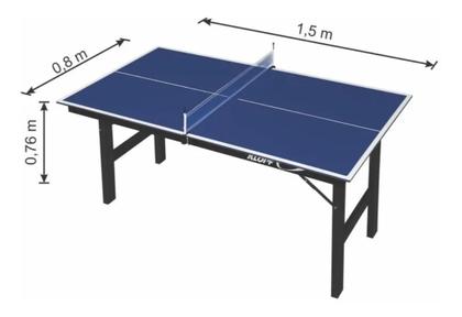 Imagem de MINI MESA PING PONG Júnior MDP 12mm KLOF 1003 + Kit 5055 + Kit 6 Bolinhas Laranja