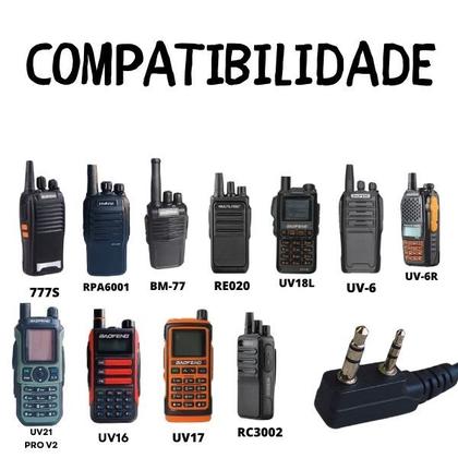 Imagem de Mini Microfone Ptt Para Rádio Comunicador Baofeng