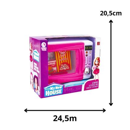 Imagem de Mini Microondas Colorido Pequeno Interativo Com Acessórios