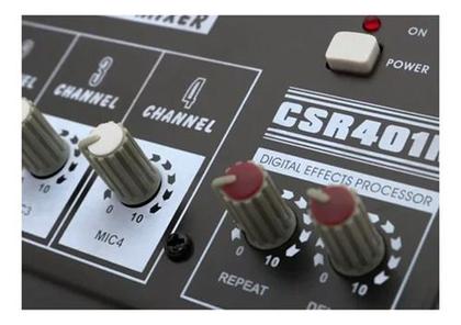 Imagem de Mini Mixer Csr Mm 401m 4 Canais Efeito Mesa De Som Portátil