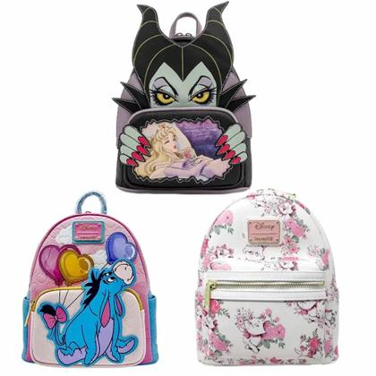 Imagem de Mini Mochila Infantil Com Estampa Floral the Aristocats Marie Maleficent Sleeping Beauty Schoolbag
