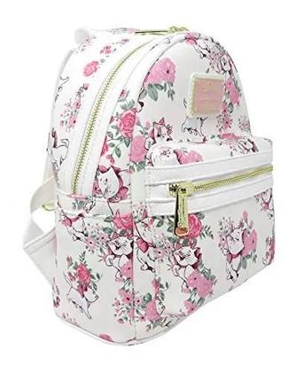Imagem de Mini Mochila Infantil Com Estampa Floral the Aristocats Marie Maleficent Sleeping Beauty Schoolbag