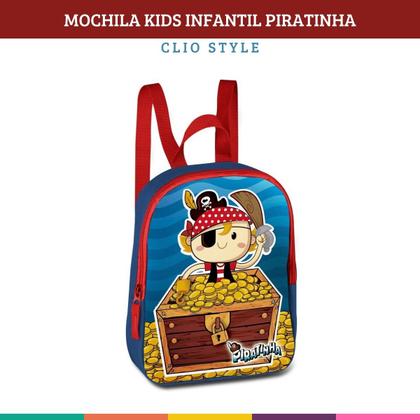 Imagem de Mini Mochila Infantil Escolar Piratinha Clio Style