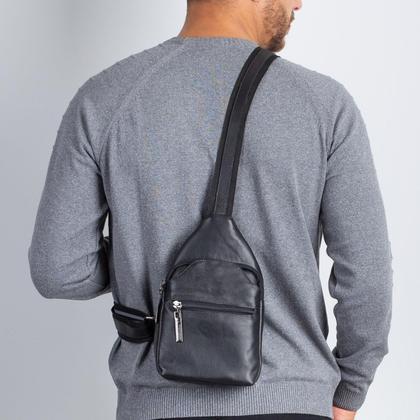 Imagem de Mini mochila transversal de couro Jeff
