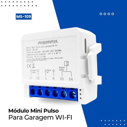 Imagem de Mini Módulo Inteligente para Garagem com Abertura e Fechamento Automático Compatibilidade Alexa