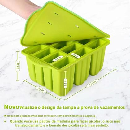 Imagem de Mini Moldes de Picolé de Silicone para Verão - com Palitos de Madeira