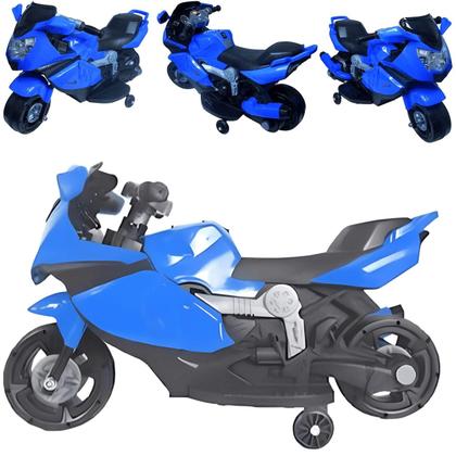 Imagem de Mini Motinha Elétrica Infantil Importway Azul 6V Luzes LED e Som