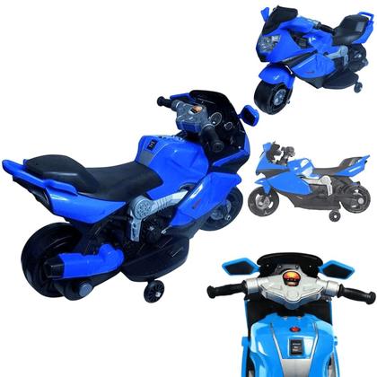 Imagem de Mini Motinha Elétrica Infantil Importway Azul 6V Luzes LED e Som