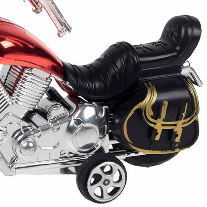 Imagem de Mini Moto Chopper Brinquedo Infantil E Colecionável Custom Harley Com Fricção 11 Cm
